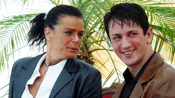 Prinzessin Stephanie von Monaco und ihr Ehemann Adans Lopez Peres, 2004
