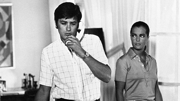Alain Delon als Jean Paul und Romy Schneider als Marianne, 1969