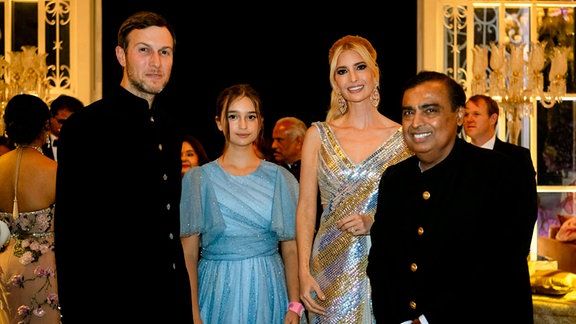 Jared Kushner, Arabella und Ivanka Trump, Mukesh Ambani