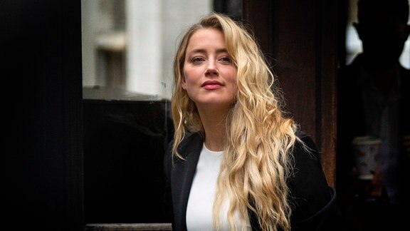 Amber Heard, Schauspielerin aus den USA, kommt am High Court zu einer Anhörung im Verleumdungsprozess ihres Ex-Ehemannes, dem US-Schauspieler Depp
