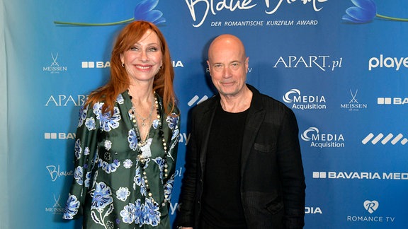 Andrea Sawatzki und Christian Berkel bei der 14. Verleihung des Romantischen Kurzfilm Awards Blaue Blume im Prince Charles.