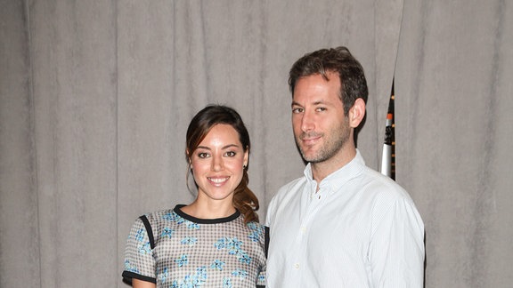 Aubrey Plaza and Jeff Bae