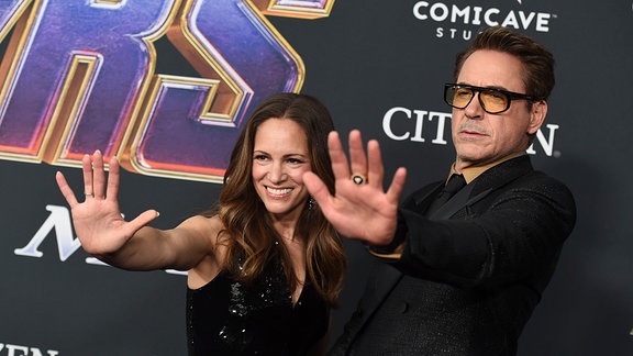 Der US-amerikanische Schauspieler Robert Downey Jr. und seine Frau Susan Downey kommen zur Premiere von «Avengers: Endgame» im Los Angeles Convention Center.