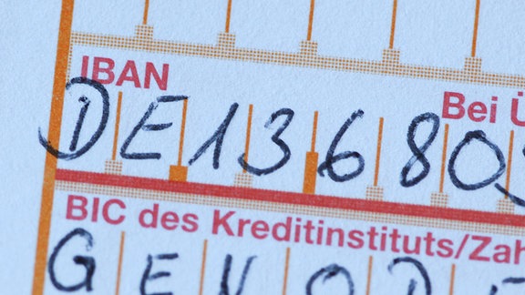 Ueberweisungsschein ausgefüllt