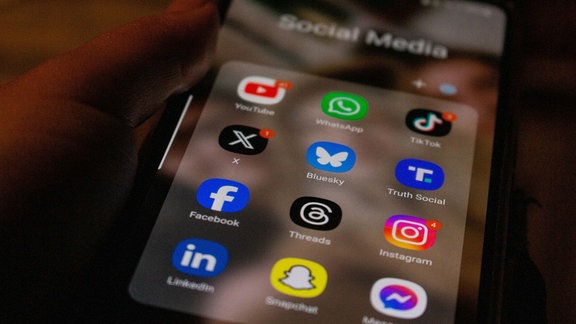 Social Media Apps auf einem Smartphone