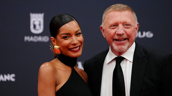 Lilian de Carvalho Monteiro and Tennislegende Boris Becker