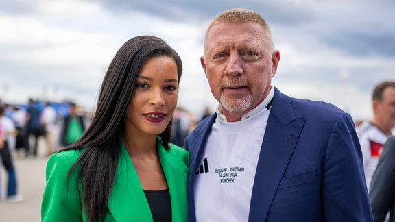 Lilian de Carvalho Monteiro and Tennislegende Boris Becker
