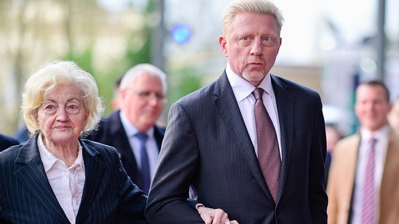 Boris Becker und seine Mutter Elvira Becker 