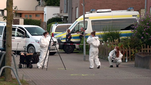 Spurensicherung nach Messerangriff.