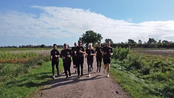 Läufergruppe im Venner-Moor bei Osnabrück 
