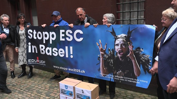 Protest gegen den ESC in Basel