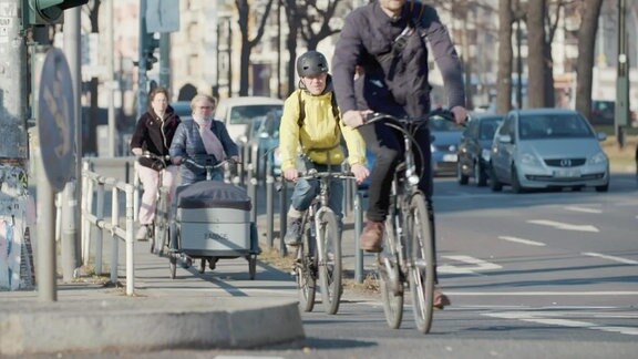 Radfahrer im Straßenverkehr