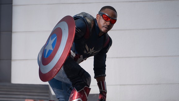 Anthony Mackie in einer Szene aus Marvel Studios' "Captain America: Brave New World".