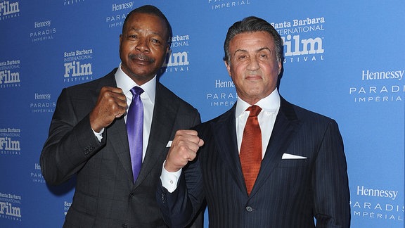 Carl Weathers und Sylvester Stallone 