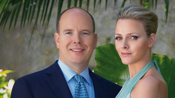 Fürst Albert II. von Monaco und seine Verlobte Charlene Wittstock
