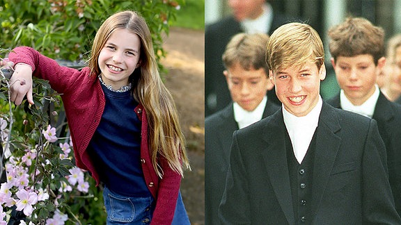 Bildcombo: Charlotte und Prinz William