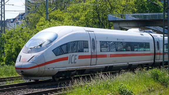 Ein ICE auf der Strecke.