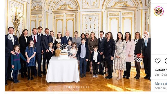 Bildschirmfoto Instagram  - Fürstenfamilie von Monaco