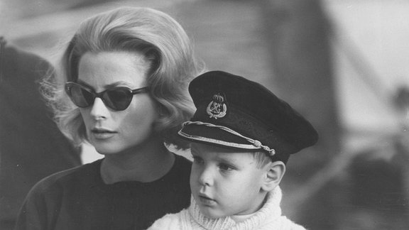 Grace Kelly mit ihrem Sohn Prinz Albert 