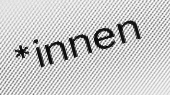 Der Schriftzug *innen ist auf dem Display.