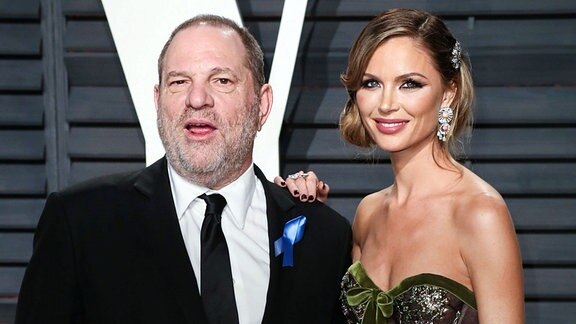 Produzent Harvey Weinstein seine Frau Georgina Chapman kommen 2017 zur Vanity Fair Party in New York City.