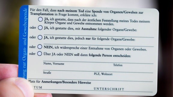 Organspendeausweis