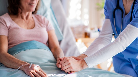 Patientin im Krankenhaus