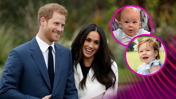 Harry, Meghan und ihre Kinder Archie und Lilibet