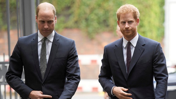 Der britische Prinz William, der Herzog von Cambridge, und Prinz Harry.