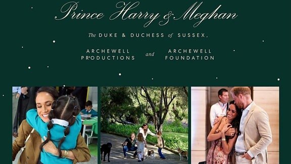 Weihnachtspost von Harry und Meghan mit verschiedenen Bildern
