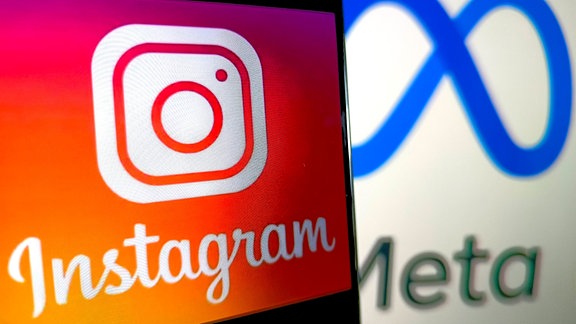 Logos von Meta und Instagram