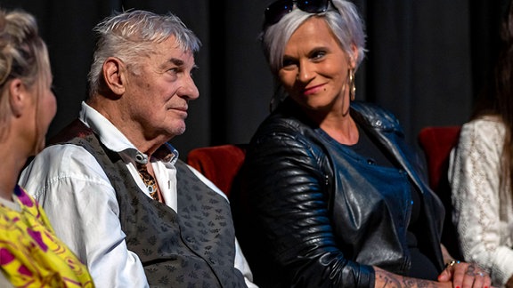 Heinz und Annika Hönig bei einer Probe im Theater am Marientor in Duisburg 