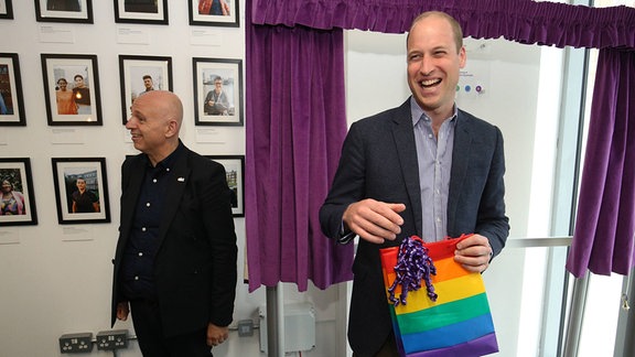 Der Herzog von Cambridge während eines Besuchs beim Albert Kennedy Trust in London