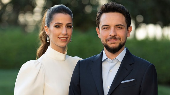 Kronprinz Al Hussein bin Abdullah II. von Jordanien und Frau Rajwa Alseif