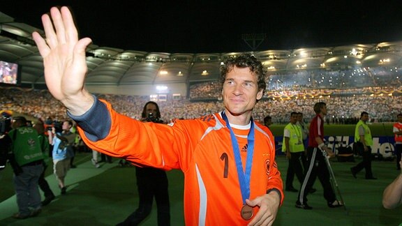 Jens Lehmann mit Bronzemedaille für den 3. Platz beim FIFA World Cup 2006 