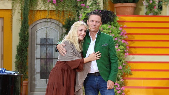 Johanna Mross an der Seite von Vater Stefan Mross