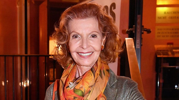 Jutta Kammann bei der Premiere des Theaterstücks Brauchen Sie ne Quittung in der Komödie im Bayerischen Hof.