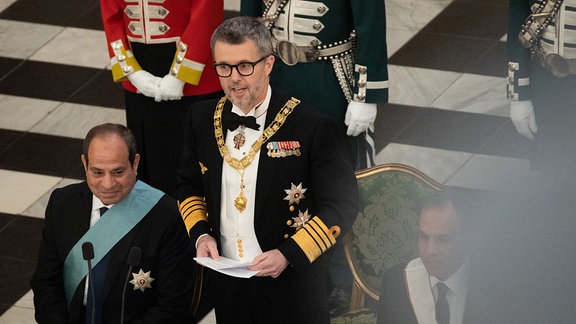 König Frederik X. hält Rede
