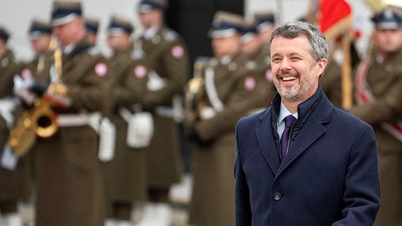König Frederik (DK), beim Empfang im Präsidentenpalast im Rahmen des offiziellen Besuchs des dänischen Königs mit einer Wirtschaftsdelegation in Polen.