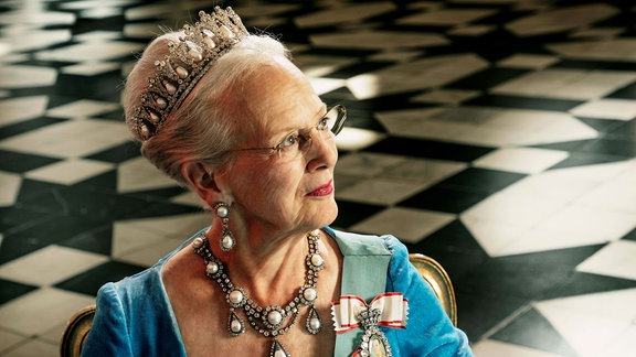 Offizielles Porträt von Königin Margrethe II. von Dänemark, das anlässlich ihres 50. Thronjubiläums am 14.01.2022 veröffentlicht wurde (Aufnahmedatum unbekannt).