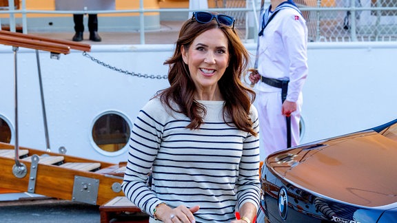 Queen Mary auf der royalen Yacht Dannebrog