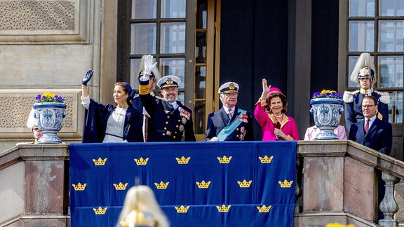 Königin Mary, König Frederik, König Carl Gustaf und Königin Silvia.