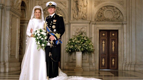 Kronprinz Willem-Alexander der Niederlande (NED) und Prinzessin Maxima (ARG) anlässlich ihrer Heirat in Amsterdam 