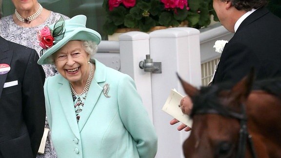Queen Elizabeth II. am letzten Tag von Royal Ascot. 