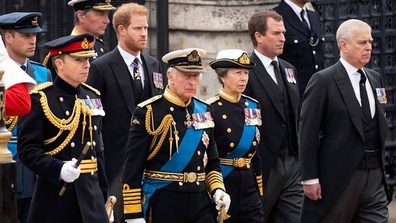 Royals bei der Beerdigung der Queen