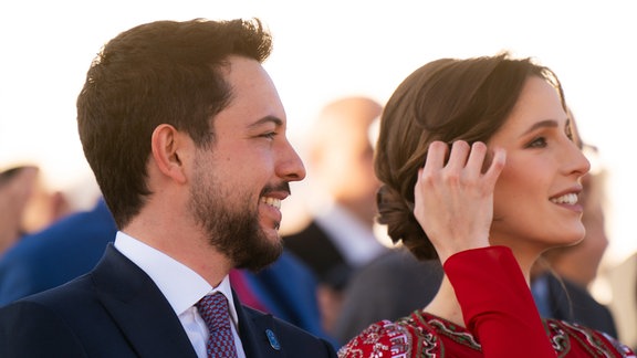 Kronprinz Al Hussein bin Abdullah II und Prinzessin Rajwa von Jordanien 