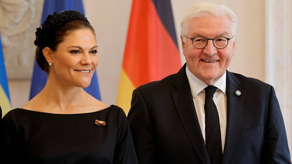 Kronprinzessin Victoria von Schweden mit Bundespräsident Frank-Walter Steinmeier
