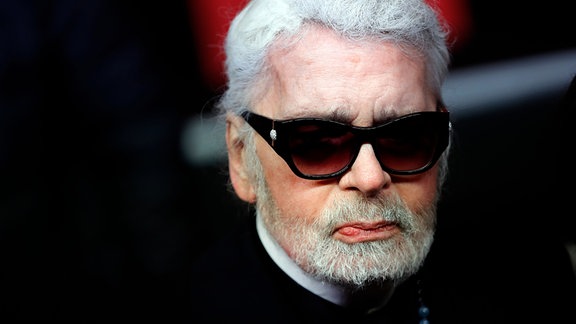 Modedesigner Karl Lagerfeld, 2018.