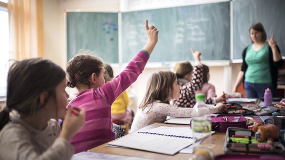 Schüler während einer Unterrichtsstunde. 