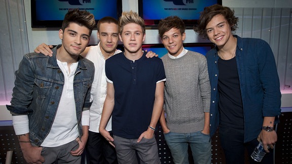 One Direction: Zayn Malik, Liam Payne, Niall Horan, Louis Tomlinson und Harry Styles)
